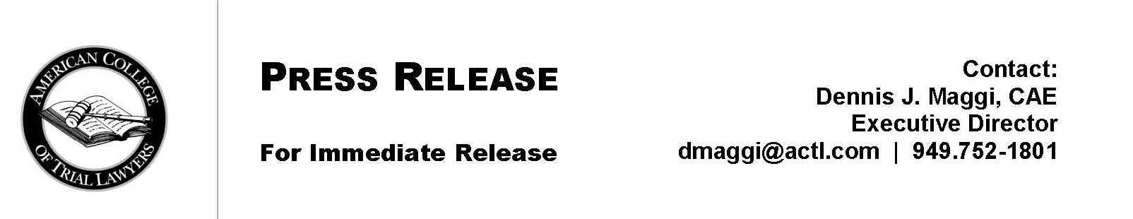 ACTL press release header